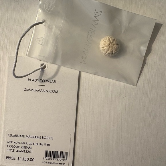 Zimmermann ILLUMINATE MACRAME BODICE top - Picture 6 of 8